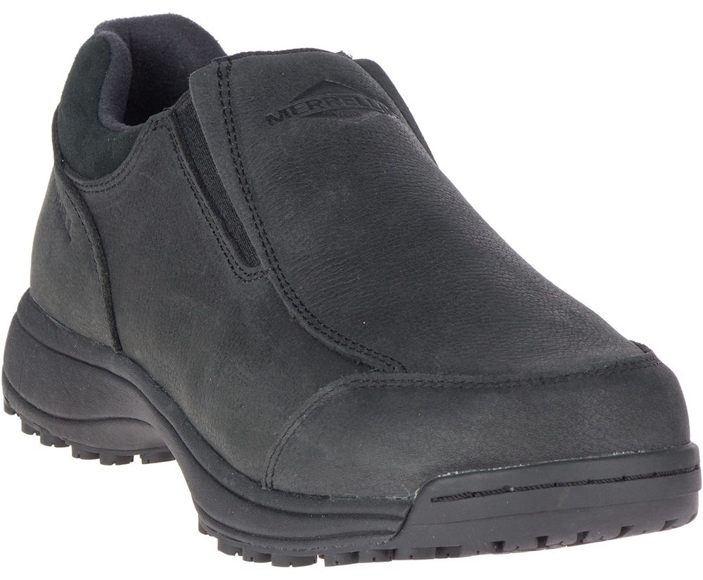 Merrell Slip Ons Black - Sutton Moc AC+ PRO - Mens 79WISXKML